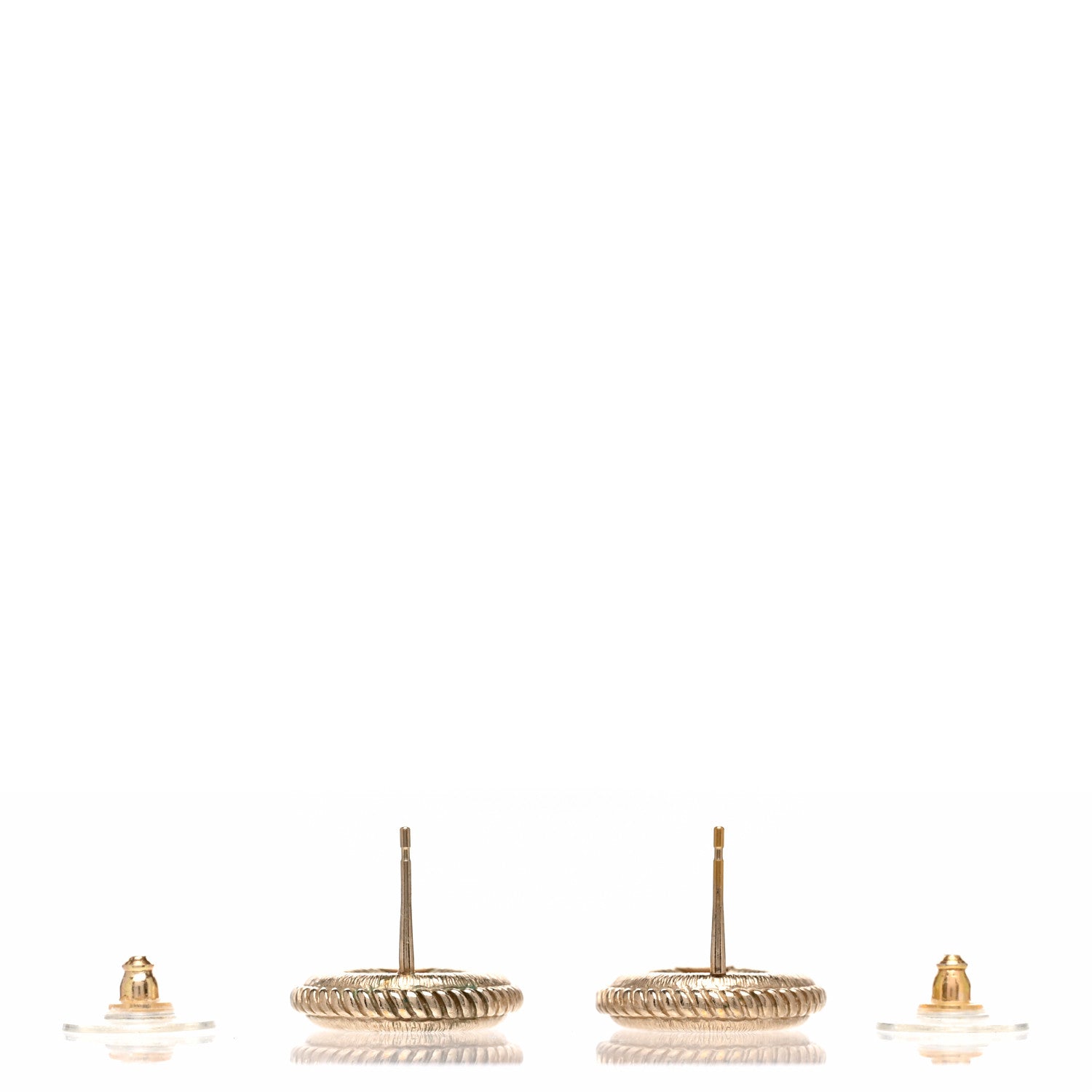 Chanel Twisted CC Round Earrings Gold 3 of 5