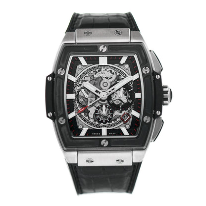 Hublot Titanium Ceramic Alligator 45mm Spirit of Big Bang Automatic Watch Black 641.NM.0173.LR 1 of 4