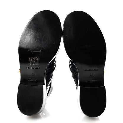 Balenciaga Brushed Calfskin Ceinture Ankle Boots 35 Navy 6 of 8