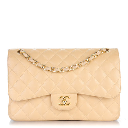 Chanel Caviar Quilted Jumbo Double Flap Beige Clair 1 of 10