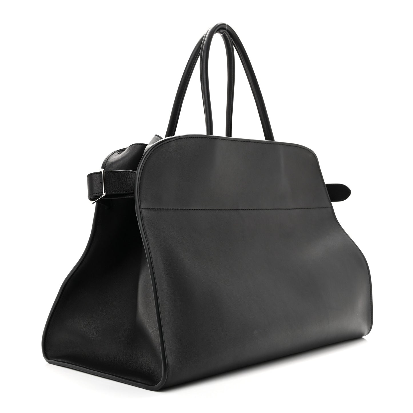 Polished Saddle Calfskin Soft Margaux 17 Black