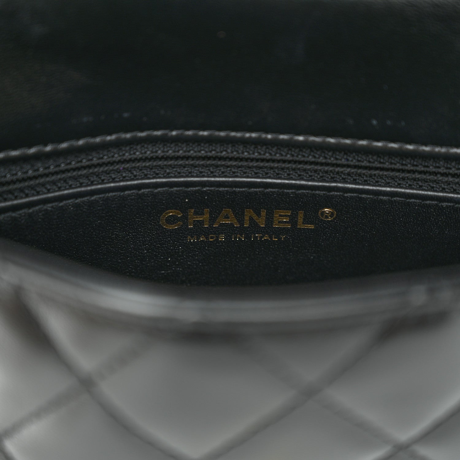 Chanel Shiny Lambskin Quilted Golden Links Top Handle Flap Black 6 of 13