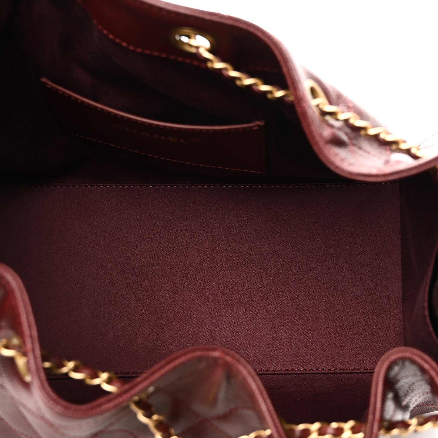 Caviar Quilted Small Chanel 25 Handbag Burgundy
