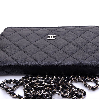 Chanel Caviar Quilted Wallet On Chain WOC Black 11 of 12