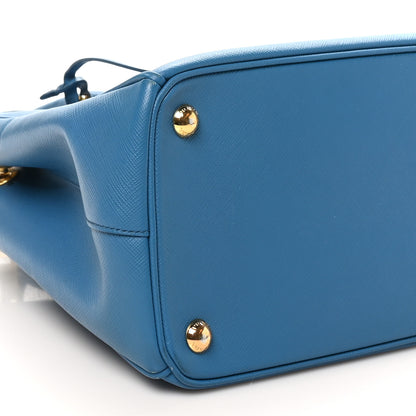 Prada Saffiano Small Galleria Double Zip Tote Cobalto 8 of 9