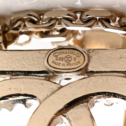 Chanel Crystal Star Drop CC Earrings Gold 4 of 4