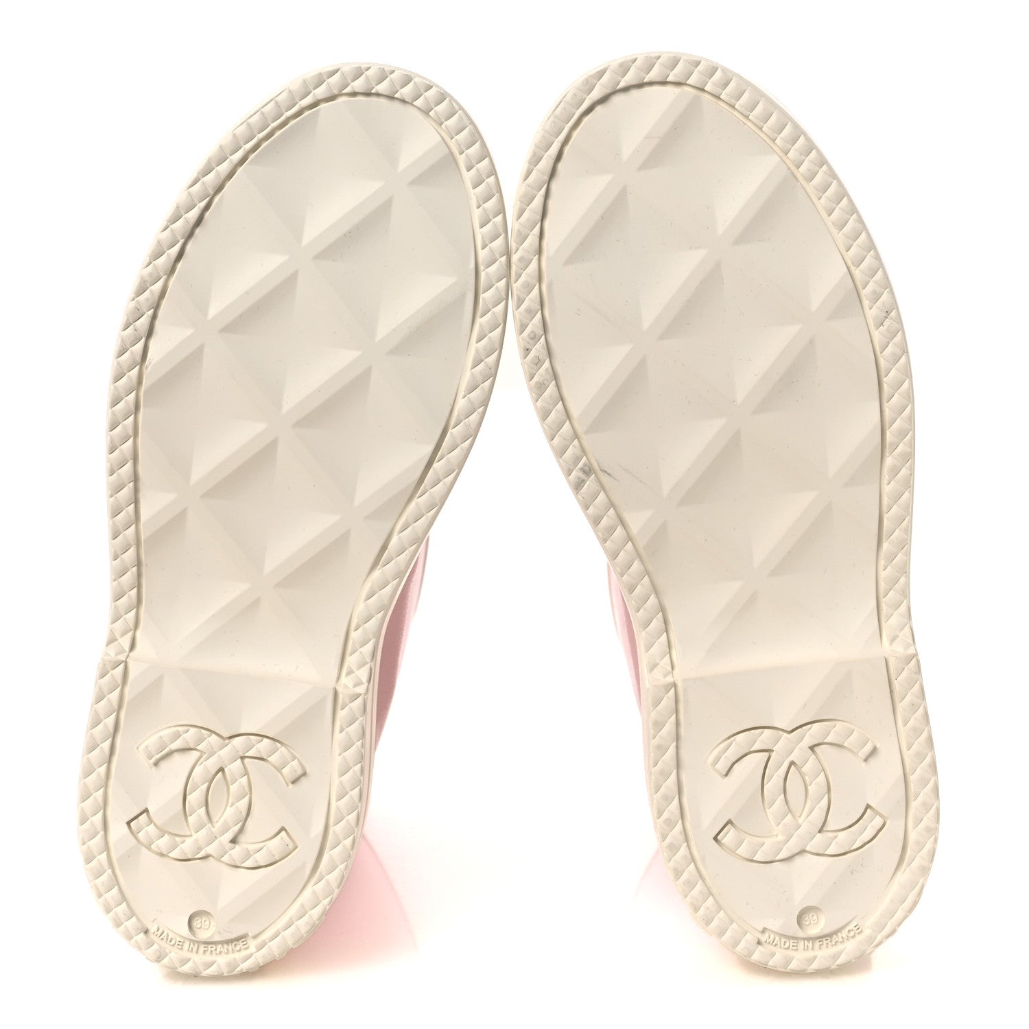 Chanel Caoutchouk CC High Boots 39 Light Pink White 7 of 11