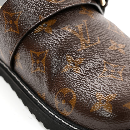 Louis Vuitton Patent Monogram Womens Cosy Flat Comfort Clog Mules 35 Brown 8 of 9