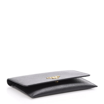 Prada Saffiano Metal Flap Wallet Nero Black 5 of 10
