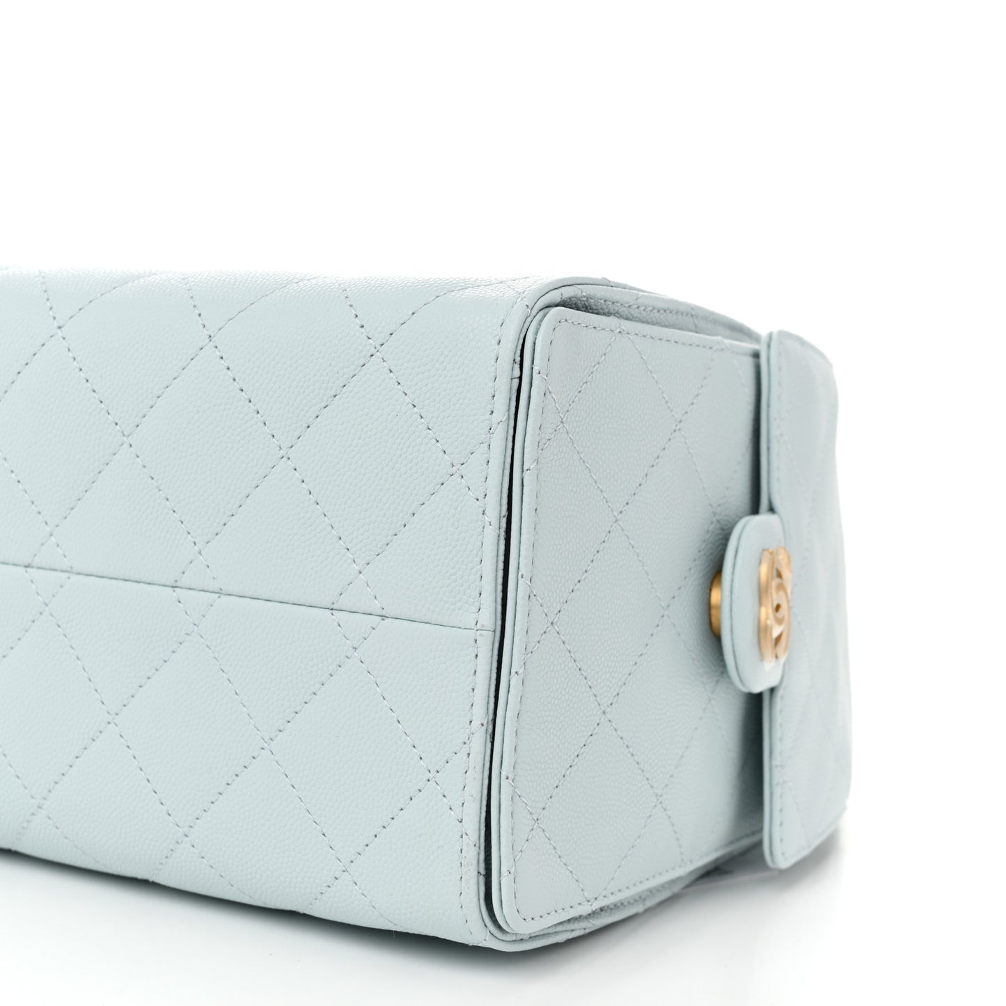 Caviar Quilted Small Chanel 25 Handbag Light Blue