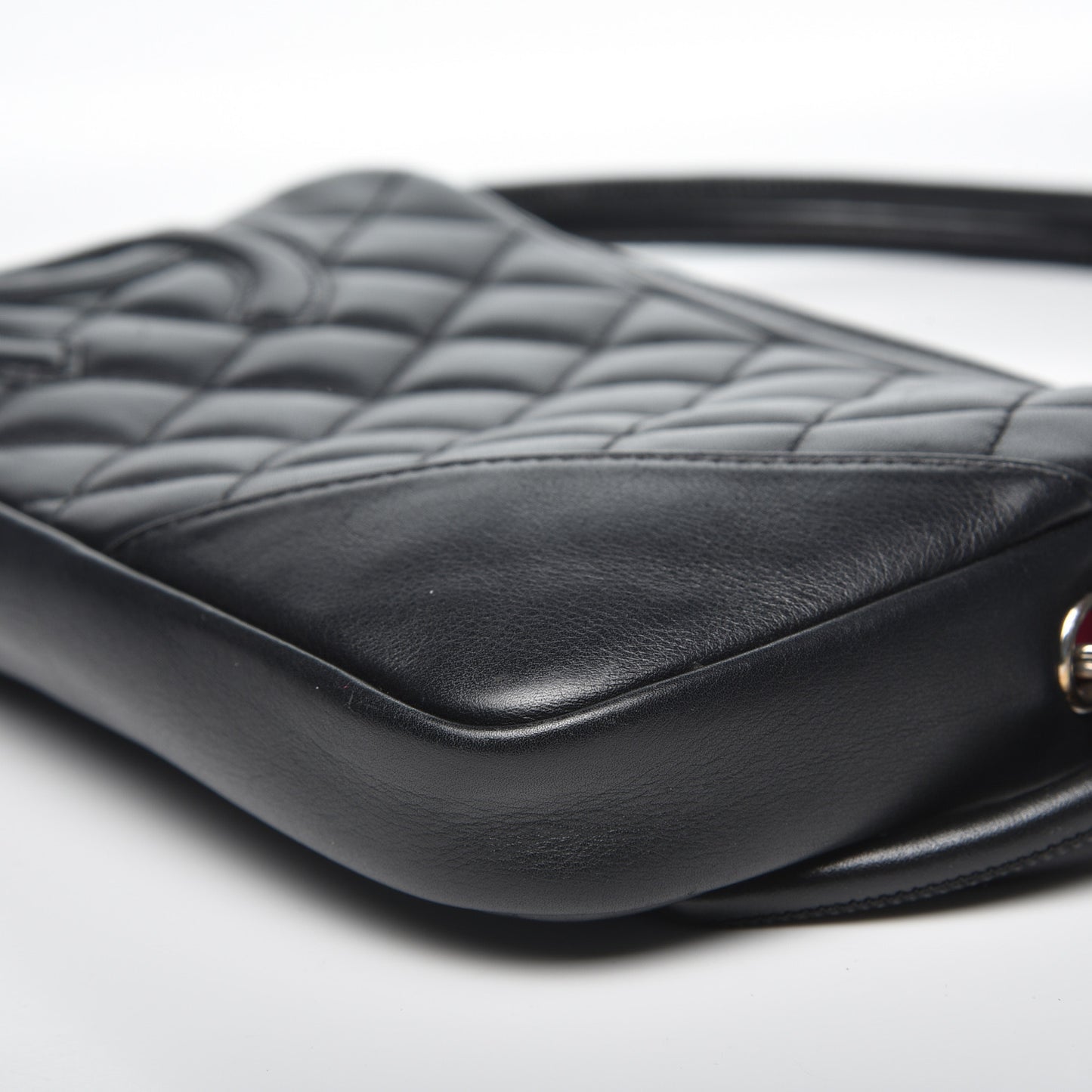 Calfskin Quilted Cambon Pochette Black