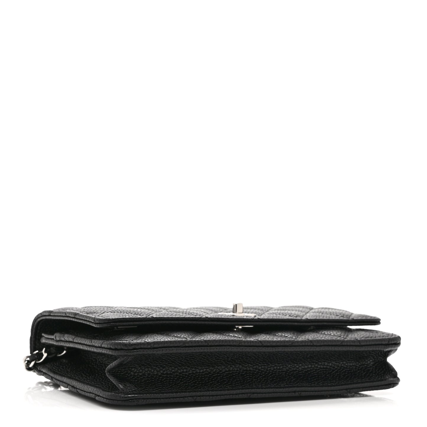 Caviar Quilted CC Turnlock Wallet On Chain WOC Black
