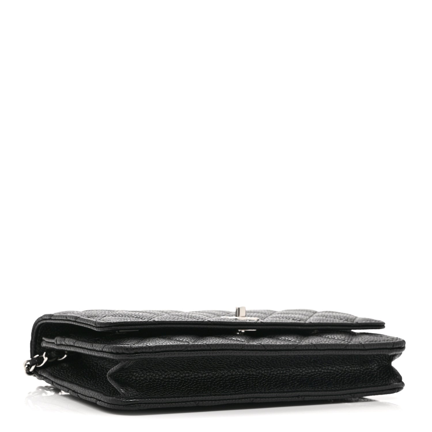 Chanel Caviar Quilted CC Turnlock Wallet On Chain WOC Black 4 of 11