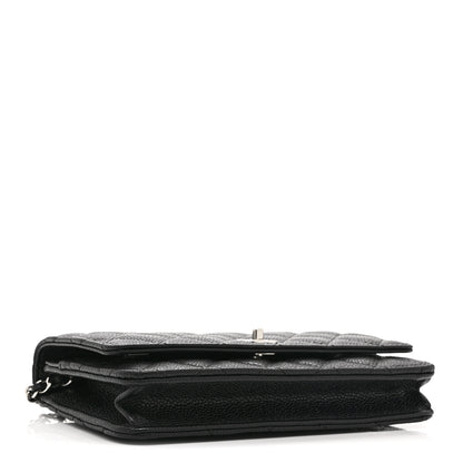 Chanel Caviar Quilted CC Turnlock Wallet On Chain WOC Black 4 of 11