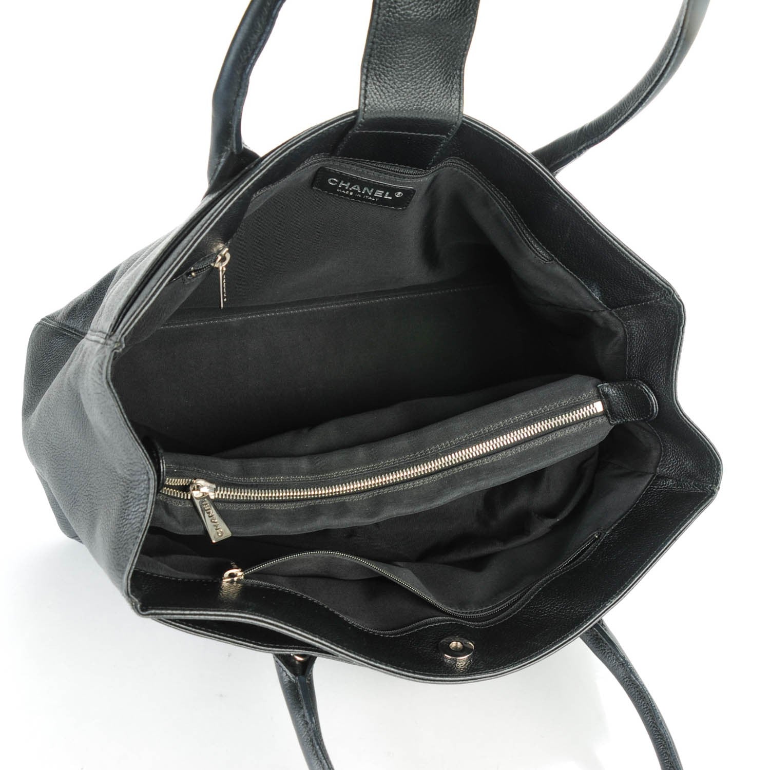 Chanel Calfskin Cerf Executive Shopper Tote Black 6 of 8