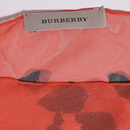 Burberry Silk Animal Print Scarf Bright Peony 6 of 6