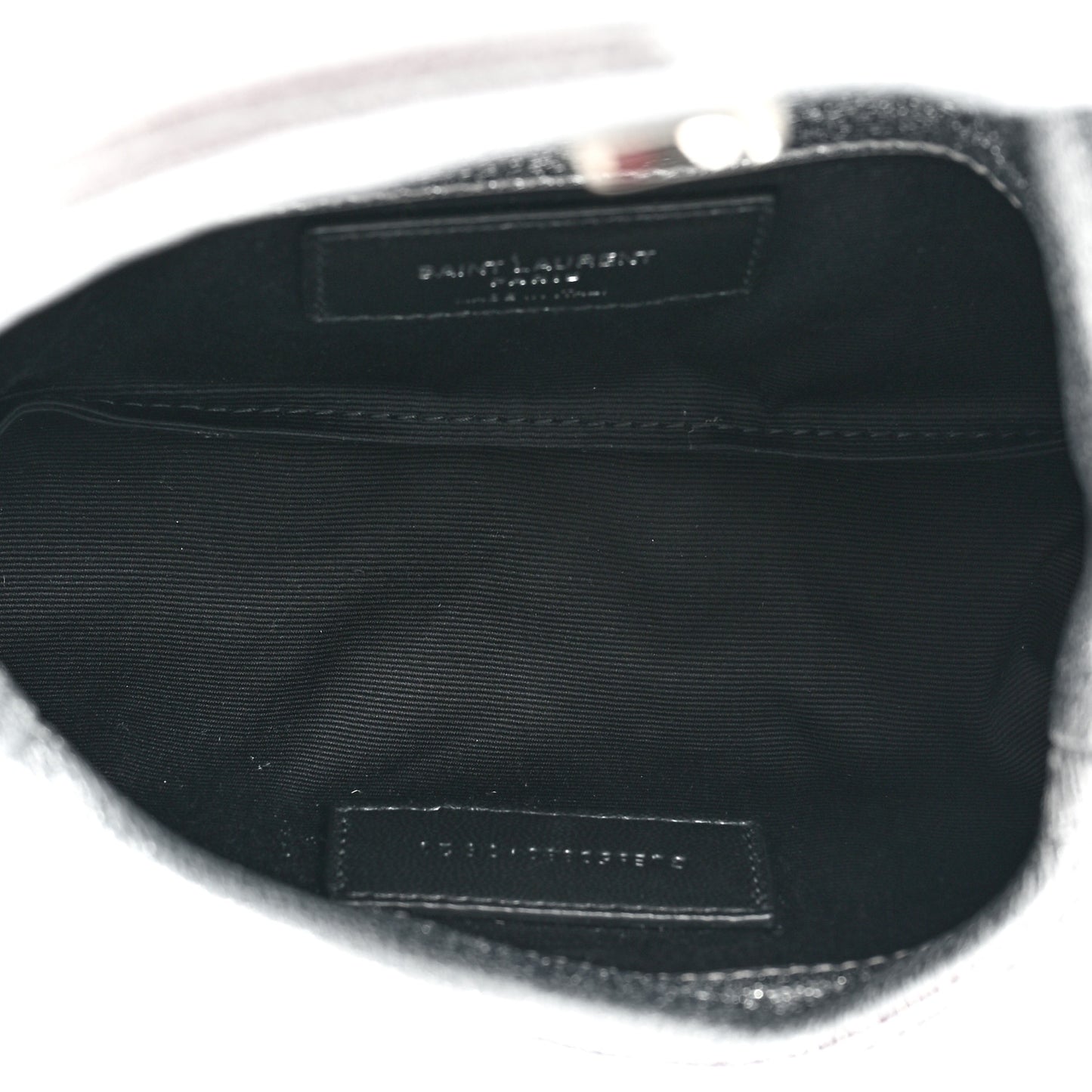 Metallic Lambskin Monogram Loulou Puffer Pouch Clutch Silver