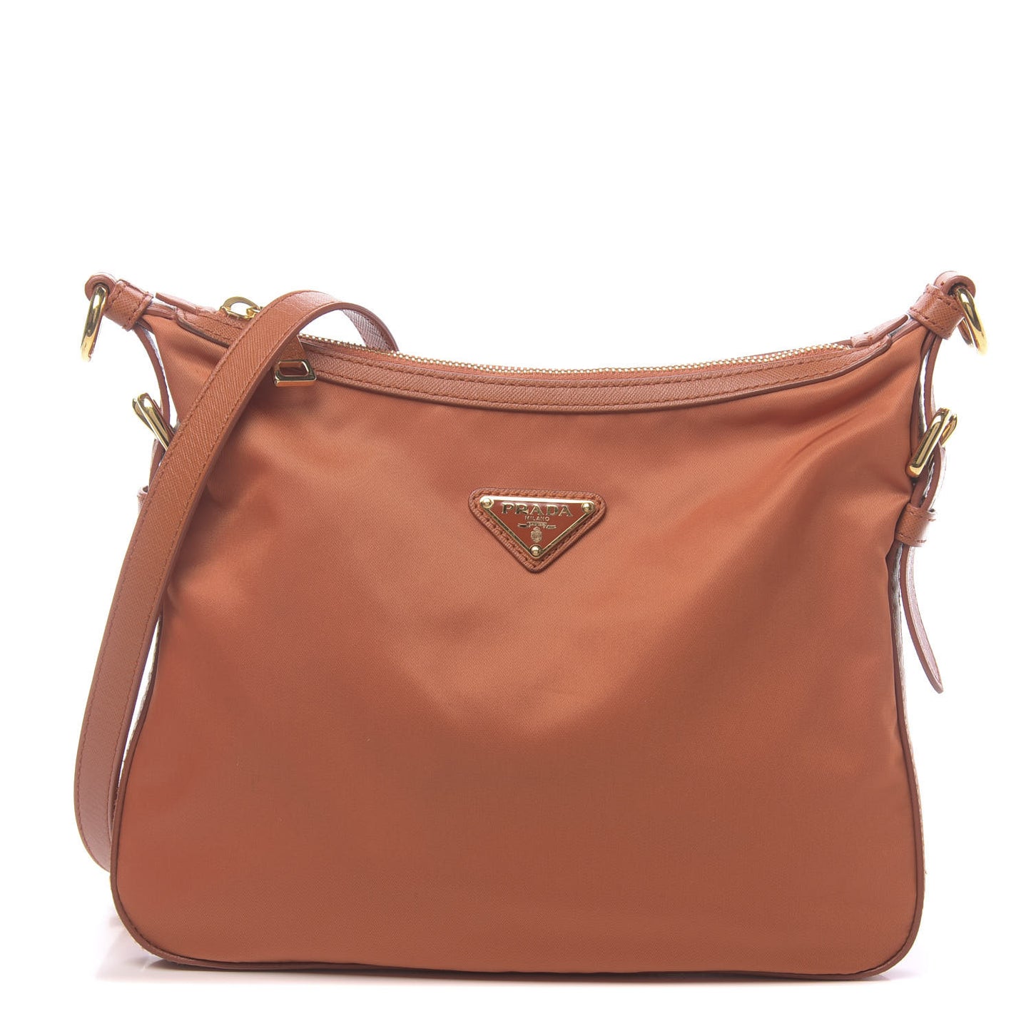 Tessuto Nylon Saffiano Crossbody Bag Papaya