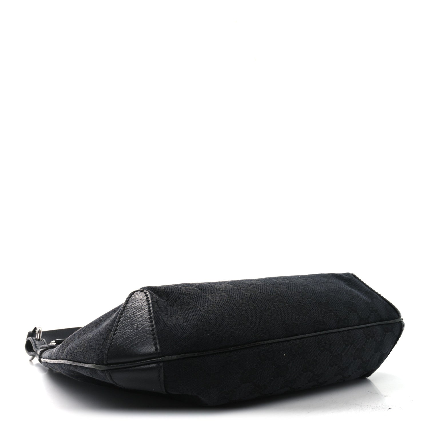 Gucci Monogram Horsebit Hobo Black 4 of 12