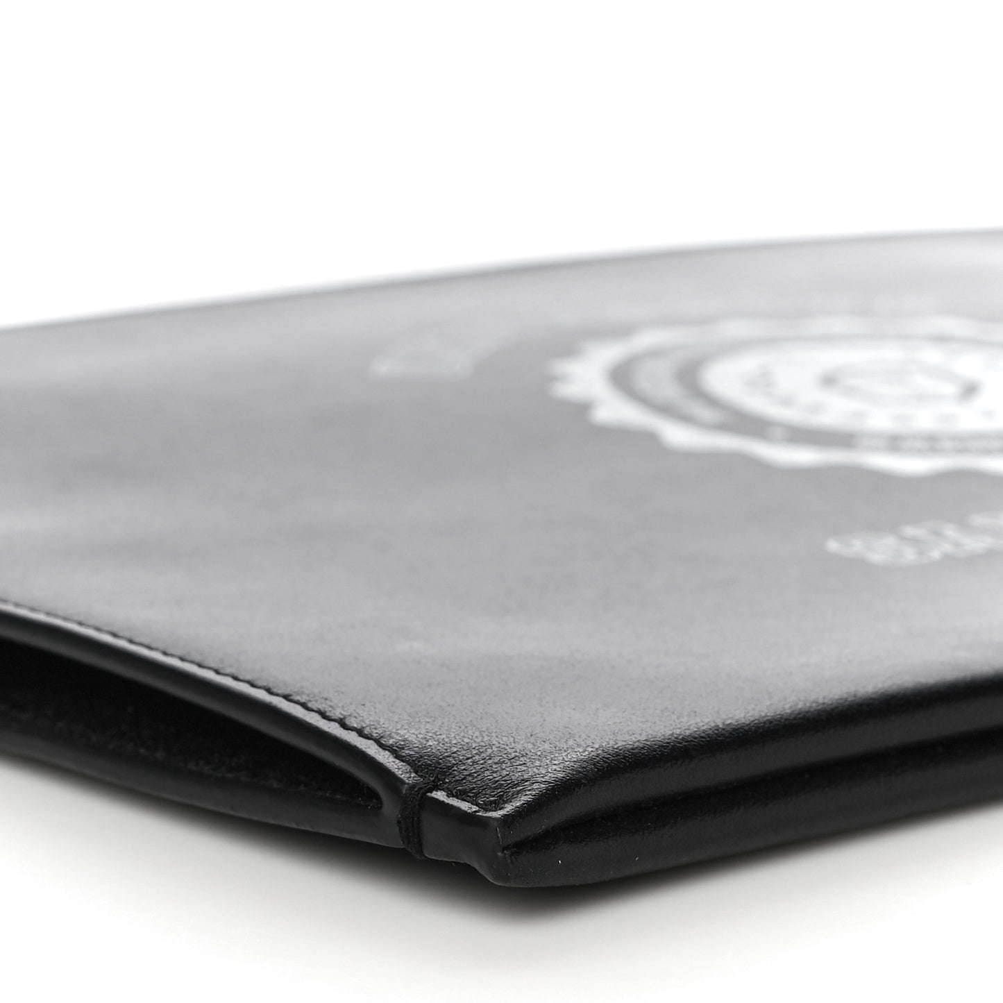Calfskin Universite Zipped Tablet Holder Black