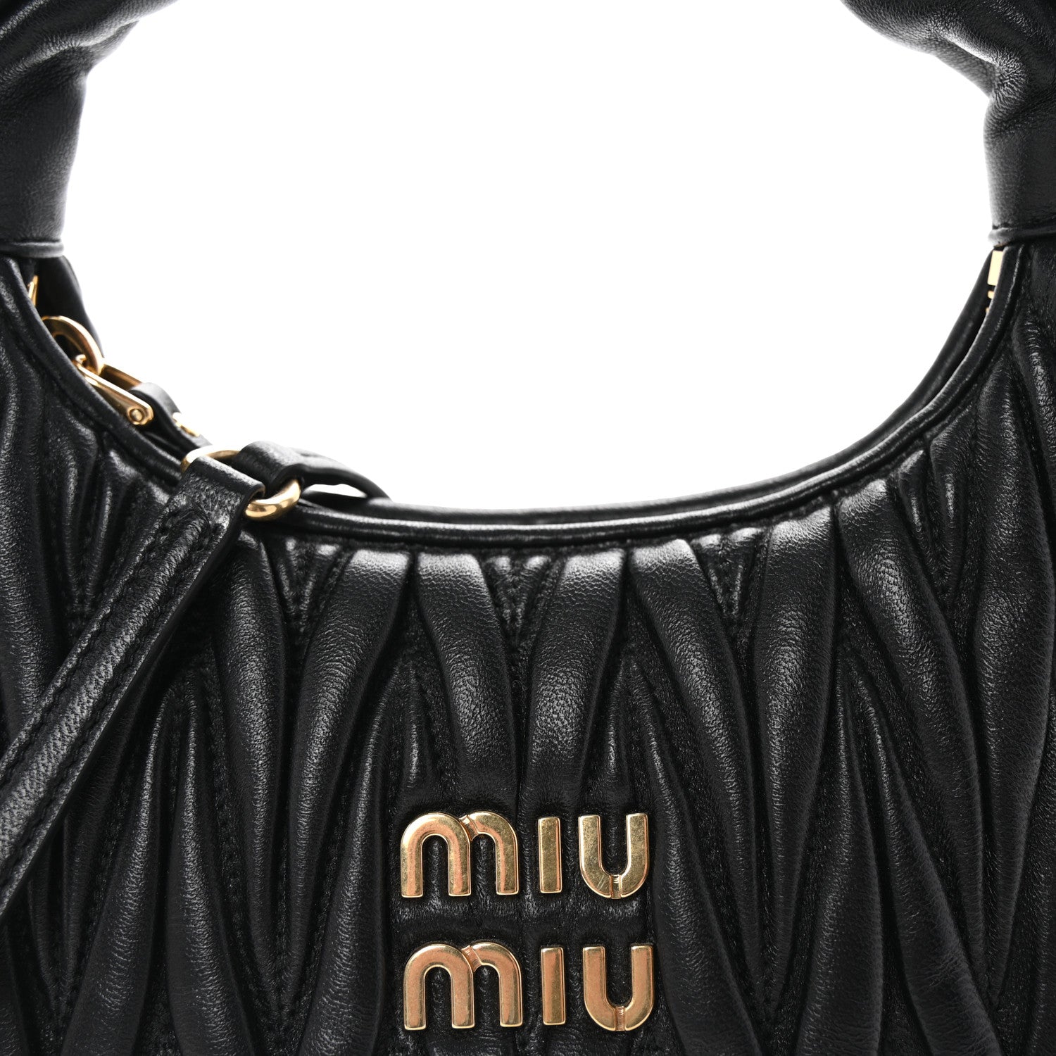 Miu Miu Nappa Matelasse Small Wander Hobo Black 8 of 10