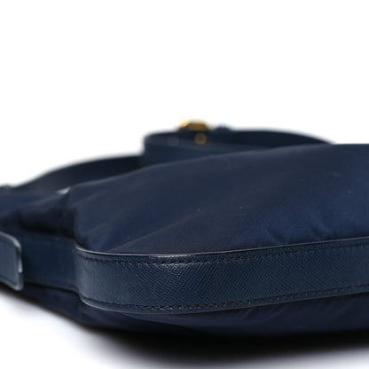 Prada Tessuto Nylon Saffiano Small Crossbody Bag Navy 8 of 10
