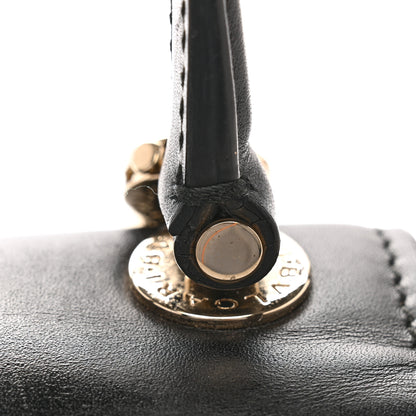 Bulgari Calfskin Studded Serpenti Forever Top Handle Black 12 of 15