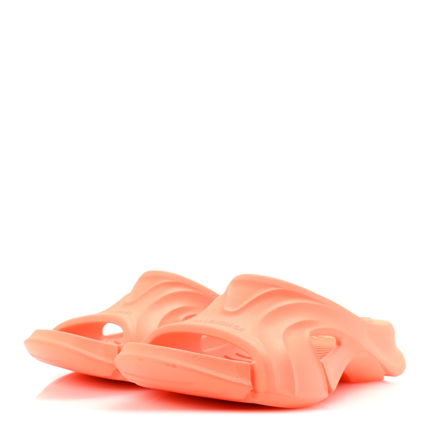Rubber Womens Mold Slide Sandals 38 Fluo Orange