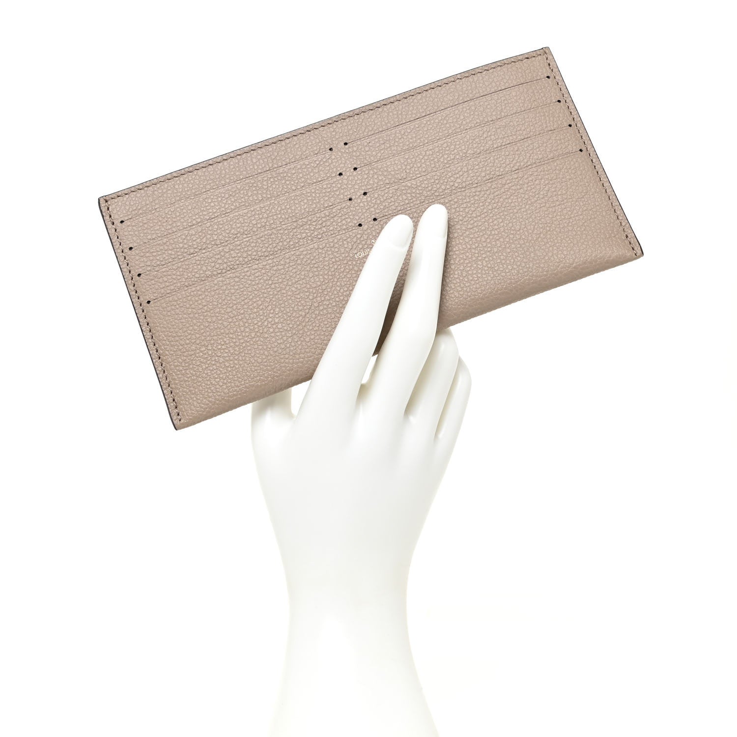 Louis Vuitton Calfskin Felicie Chain Wallet Card Holder Insert Tourterelle 2 of 8