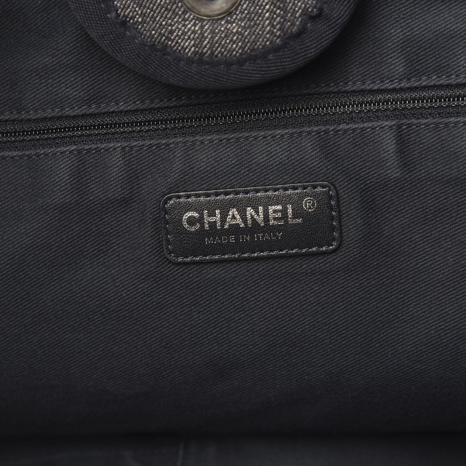 Chanel Denim Extra Large Deauville Tote Dark Blue 6 of 12
