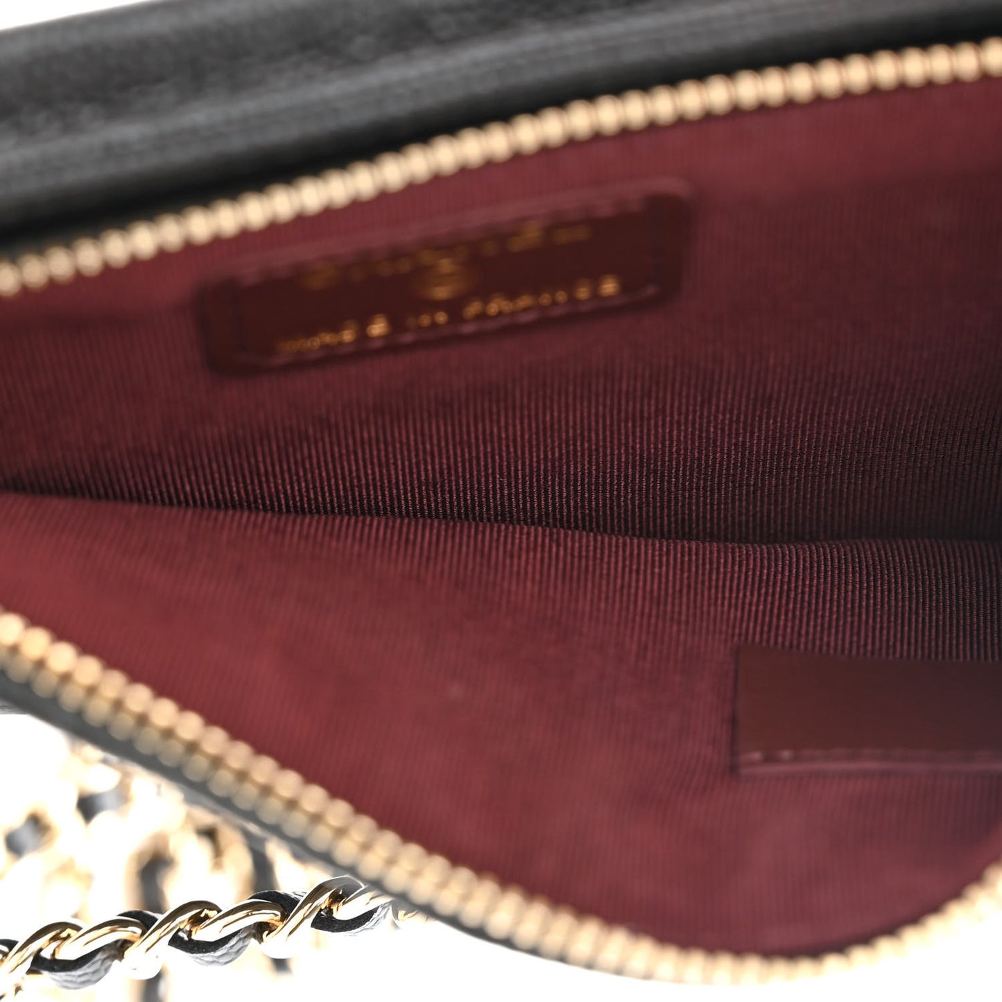Caviar Quilted Zip Phone Case Black