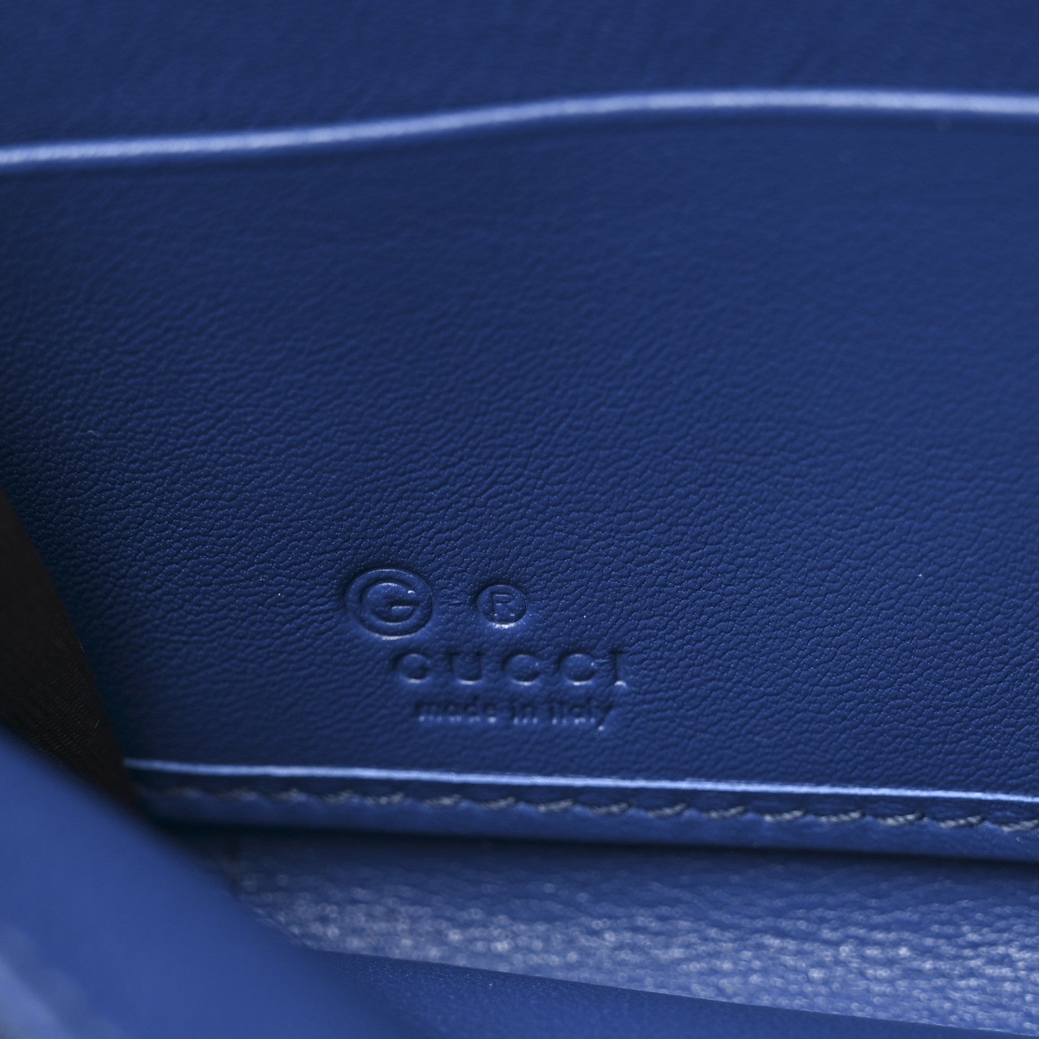 Gucci Guccissima Zip Around Wallet Blue 6 of 7