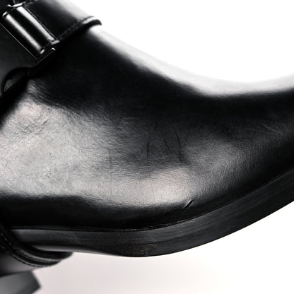 Prada Spazzolato Rois Neoprene 50mm Western Tall Boots 37 Black 10 of 12