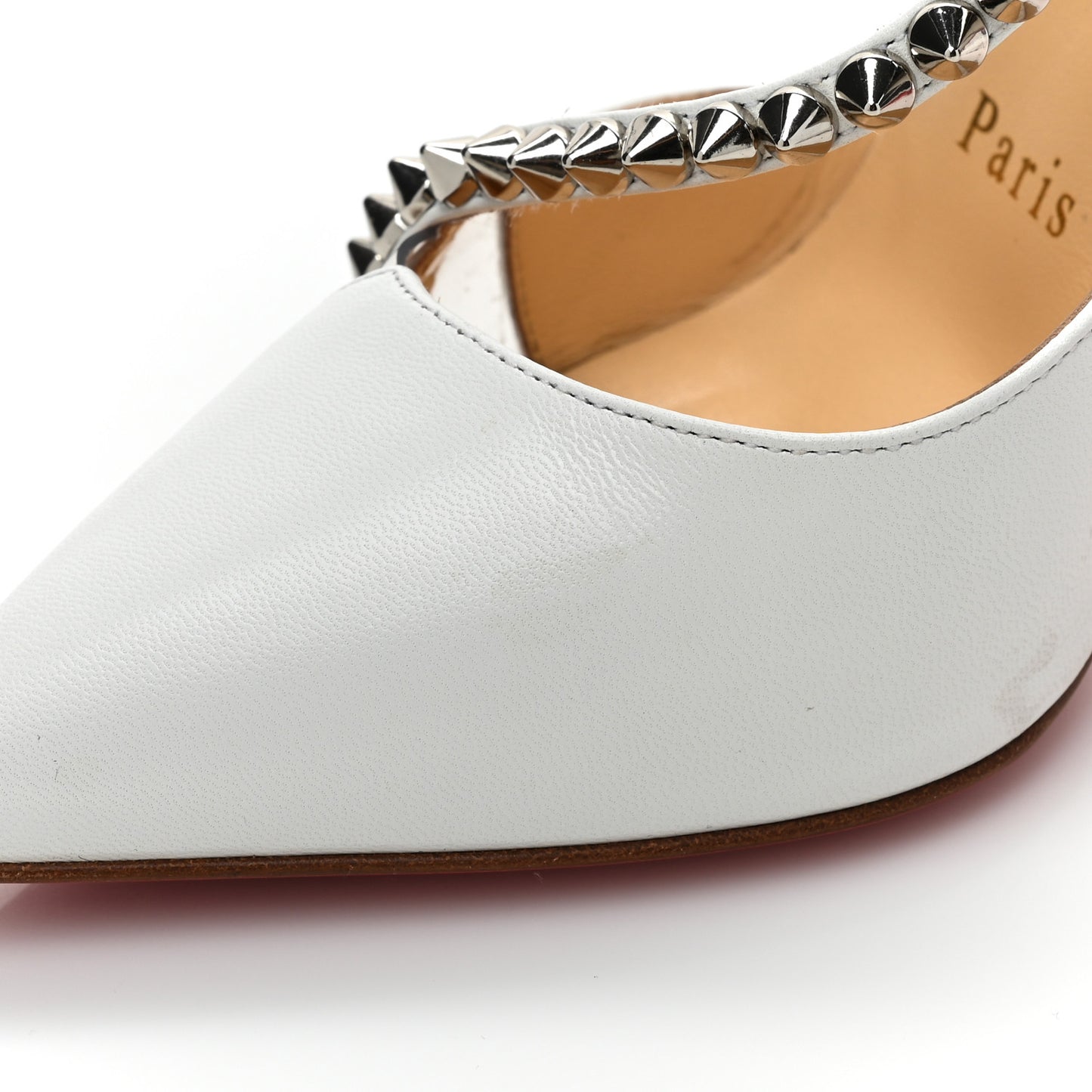 Kid PVC Spike Cross 100 Pumps 35 White Silver