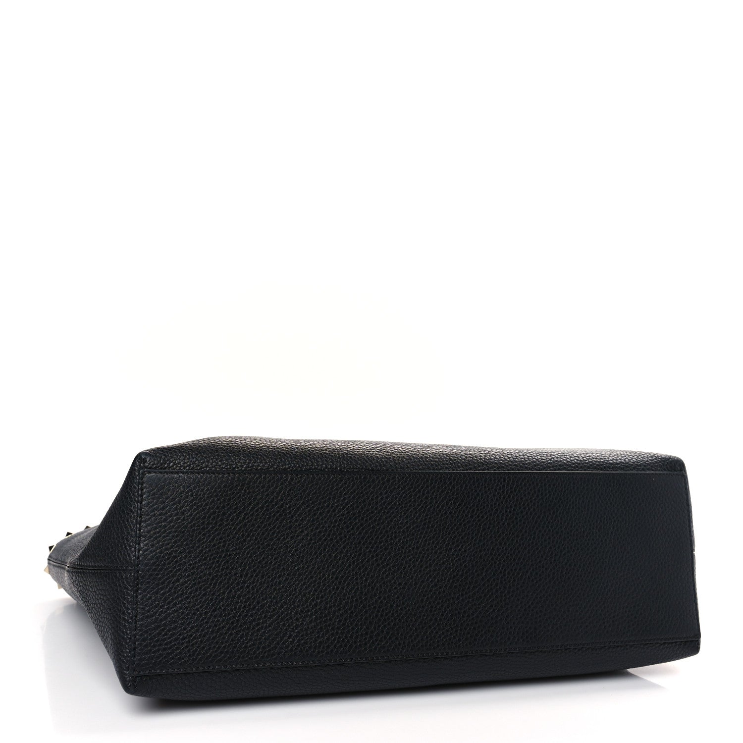 Valentino Garavani Grained Calfskin Rockstud Shoulder Tote Black 4 of 8
