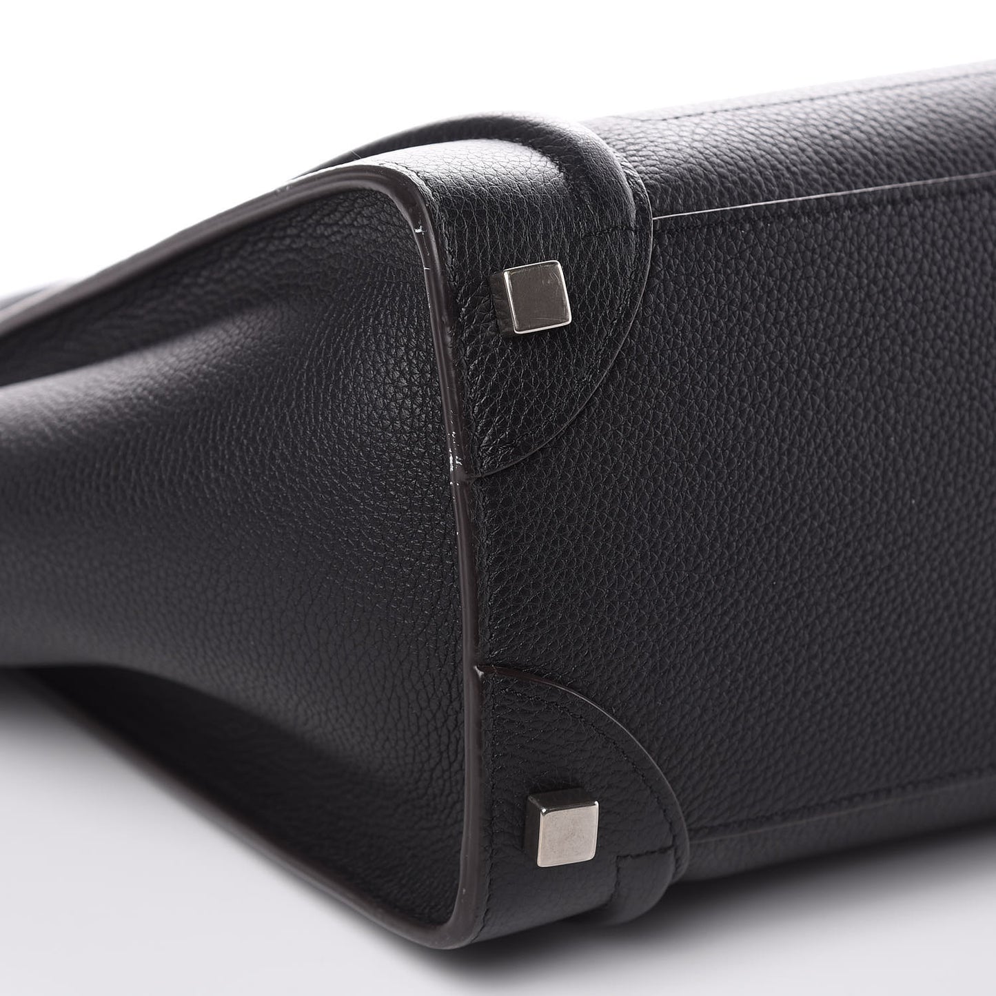 Drummed Calfskin Micro Luggage Black