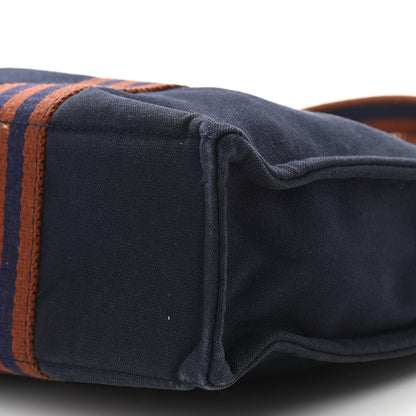 Hermes Canvas Tout Fourre PM Navy Brown 10 of 10
