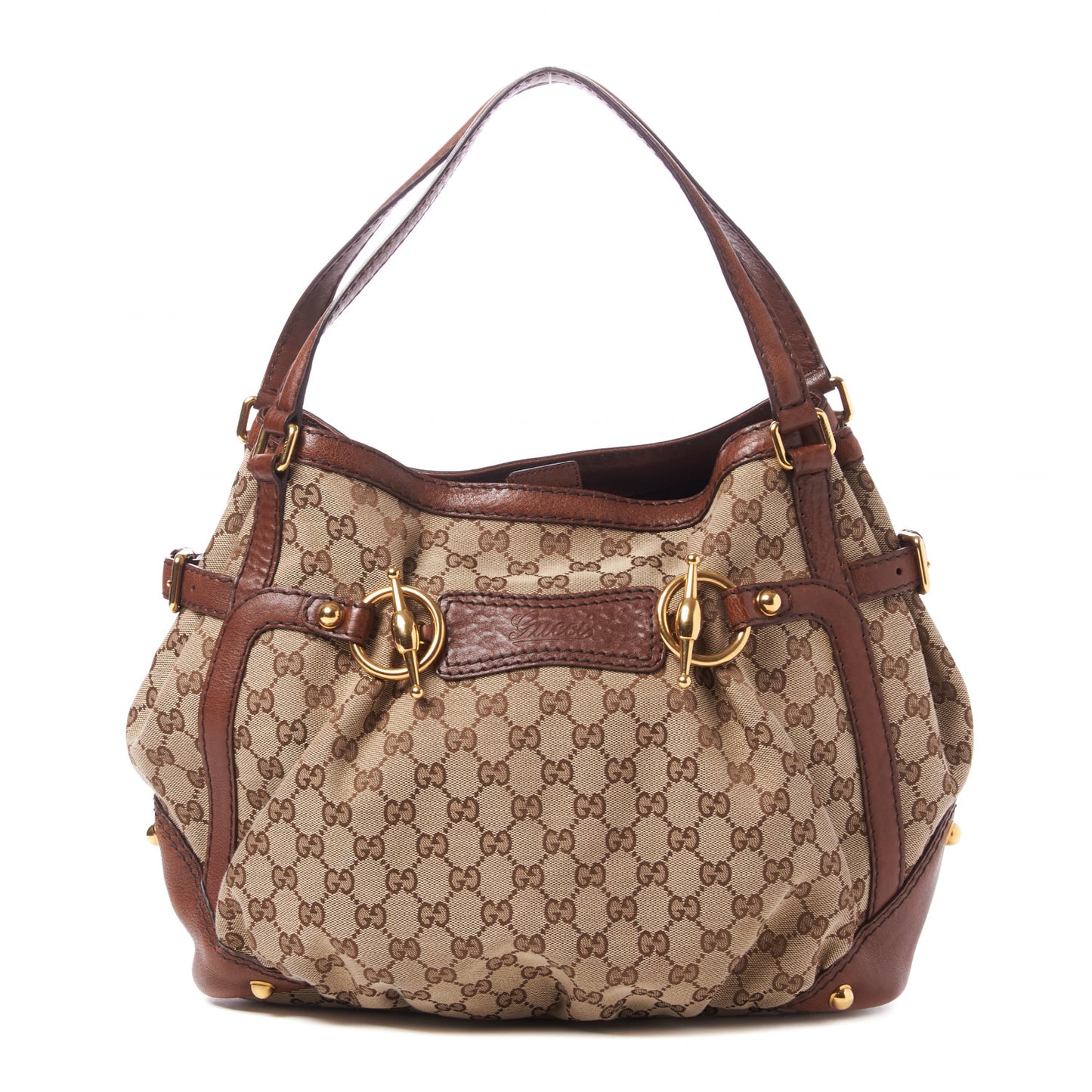 Monogram Medium Jockey Tote Dark Brown
