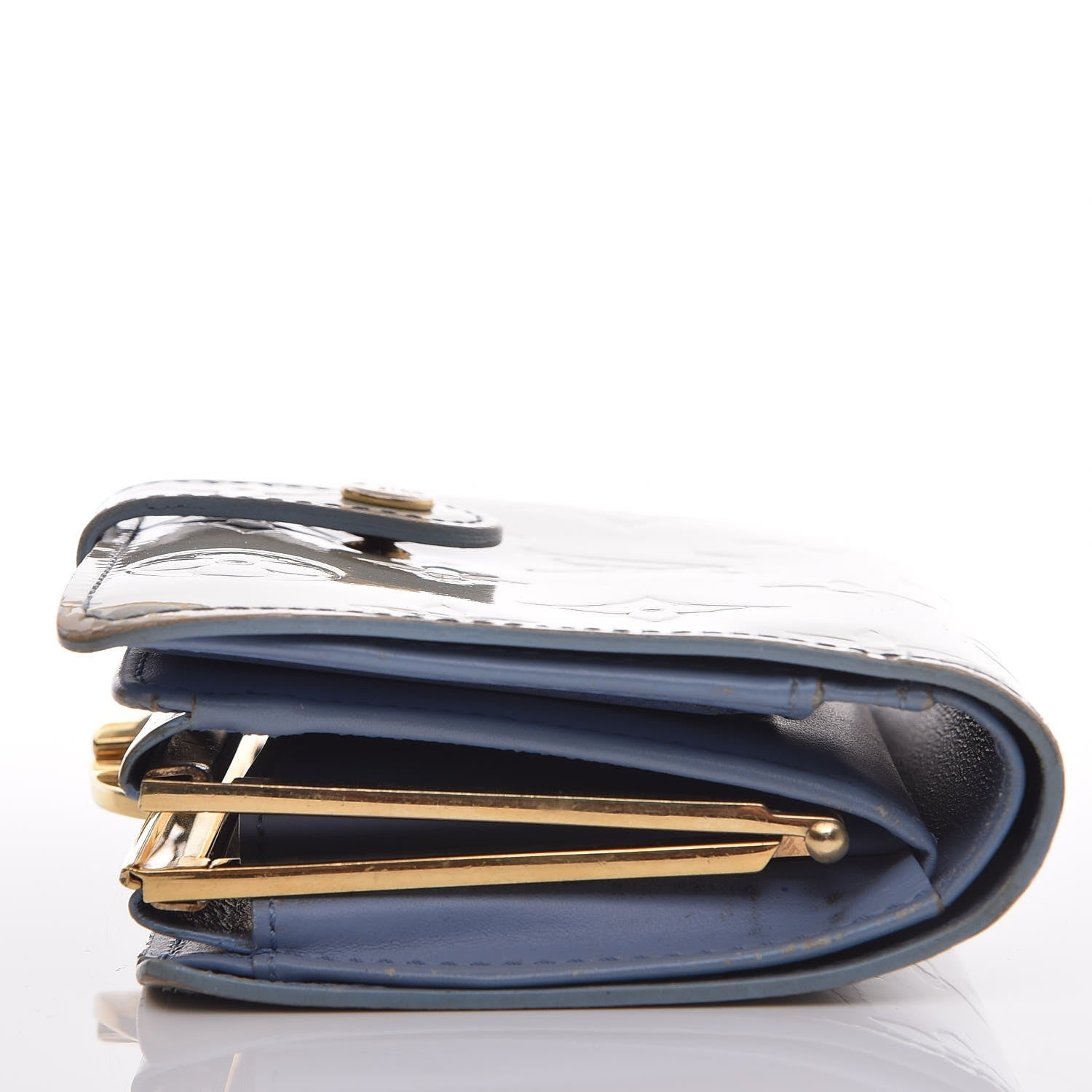 Louis Vuitton Vernis French Purse Wallet Blue 9 of 10