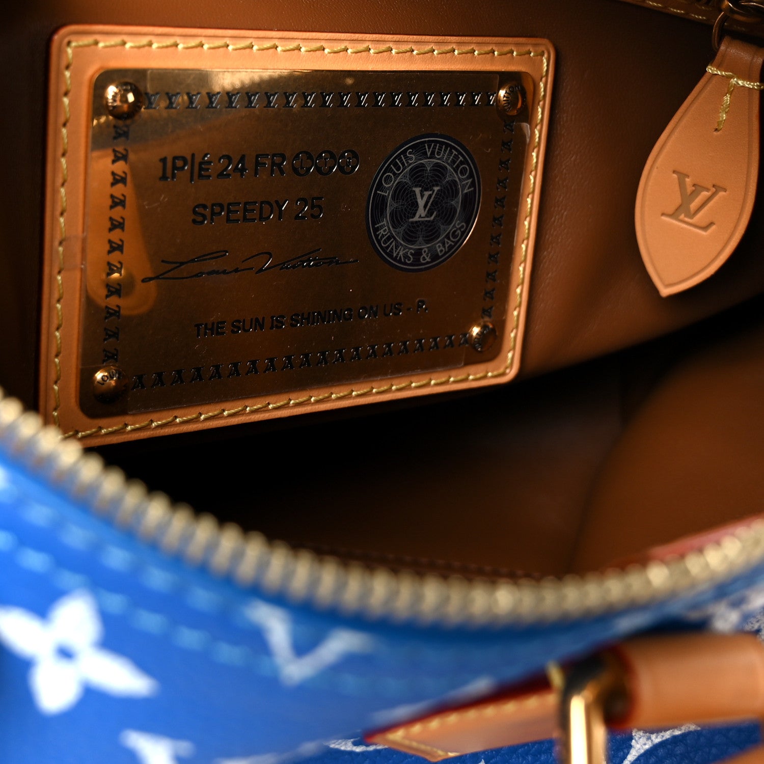 Louis Vuitton Calfskin Monogram Speedy P9 Bandouliere 25 Blue 6 of 16