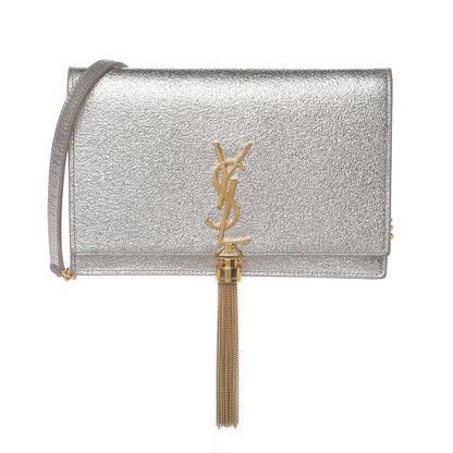 Saint Laurent Metallic Calfskin Kate Monogram Tassel Chain Wallet Gold 1 of 13