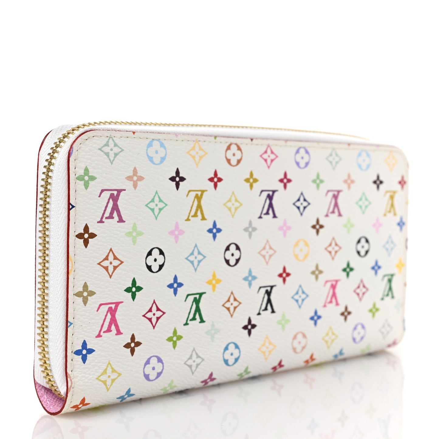 Monogram Multicolor Zippy Wallet White Litchi