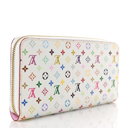 Louis Vuitton Monogram Multicolor Zippy Wallet White Litchi 3 of 6