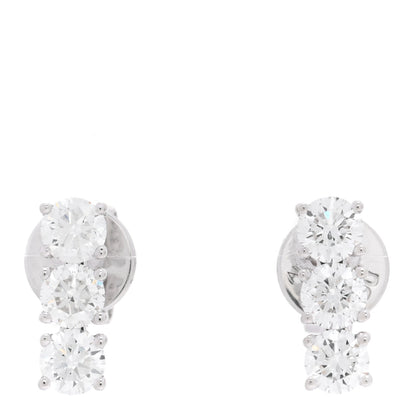 Anita Ko 18K White Gold Diamond Three Dot Earrings 1 of 6
