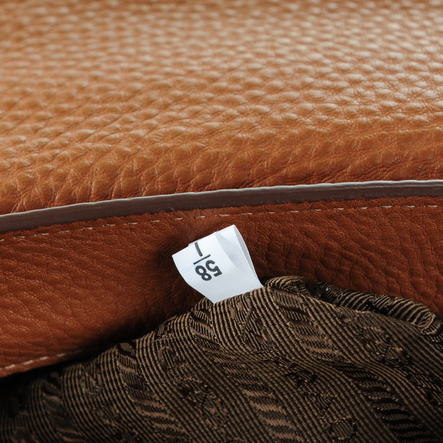Prada Vitello Daino Sound Twin Pocket Satchel Brandy 8 of 9