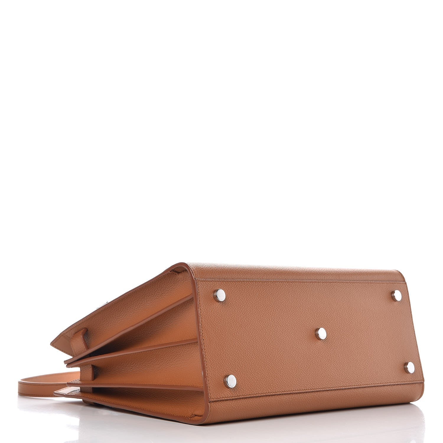 Saint Laurent Grained Calfskin Small Sac De Jour Saddle Brown 4 of 10