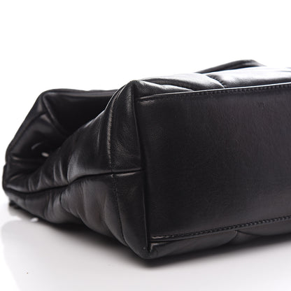 Saint Laurent Lambskin Quilted Small Loulou Puffer Monogram Chain Satchel Black 8 of 9