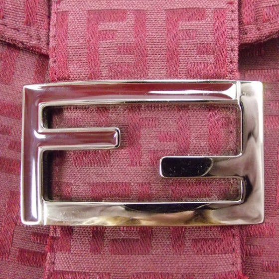 Fendi Zucchino Baguette Burgundy 7 of 12