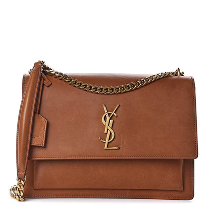 Saint Laurent Calfskin Large Monogram Sunset Tan 1 of 13