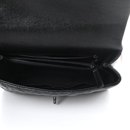Chanel Caviar Quilted Small Coco Handle Flap So Black 5 of 11